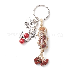 7Pcs 7 Styles Gemstone Wish Bottle Keychains&nbsp;KEYC-JKC00749