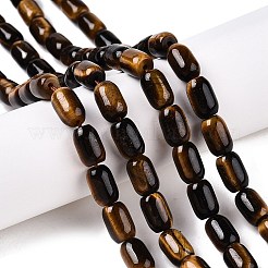天然石タイガーアイビーズ連売り  コラム  9~9.5x6mm  穴：0.9~1mm  約42~43個/連  15.24~15.8''（38.7~39.5センチメートル）&nbsp;G-G980-50