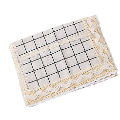 電子レンジカバー布  綿の防塵シールド  タータン模様の長方形  ナバホホワイト  1000x350x2mm&nbsp;AJEW-WH20059-20D