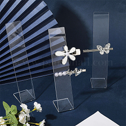 4Pcs Clear Acrylic Slant Back Hairpin Display Stands&nbsp;ODIS-SP0001-05