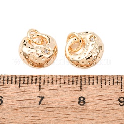 Brass Micro Pave Cubic Zirconia Pendants&nbsp;KK-A279-25G