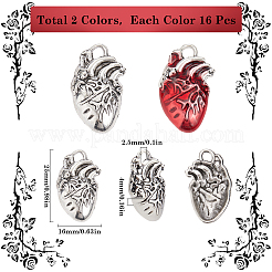 32Pcs 2 Colors Tibetan Style Alloy Pendants&nbsp;FIND-SC0009-46