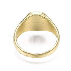 Rack Plating Alloy Enamel Wide Band Rings&nbsp;RJEW-T011-37LG-RS