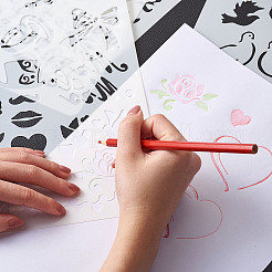 Plastic & Stainless Steel Drawing Stencil&nbsp;DIY-TA0003-19