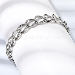 201 Stainless Steel Curb Chain Bracelets for Men&nbsp;STAS-T077-06P