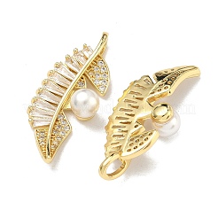 Brass Micro Pave Cubic Zirconia Pendants&nbsp;KK-D235-16G
