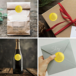 15 Sheets Gold Foil Paper Picture Stickers&nbsp;STIC-WH0025-007