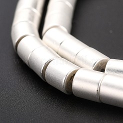 非磁性合成ヘマタイトビーズ連売り  ガルバニックメッキ（色保持1年）  コラム  銀メッキ  6x6mm  穴：1mm  約66個/連  15.91インチ（40.4cm）&nbsp;G-B014-03S