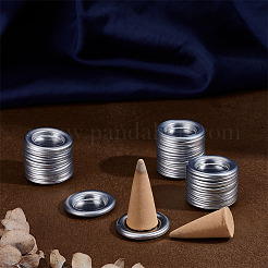 ブリキ製香炉ホルダー100個  香炉  フラットラウンド  プラチナ  29x4mm&nbsp;AJEW-ME0003-91