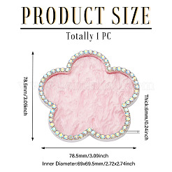 レジンネイルアートのカラーパレット  ガラスラインストーン付き  花  ピンク  7.85x7.85x0.6cm&nbsp;MRMJ-TAC0009-16D