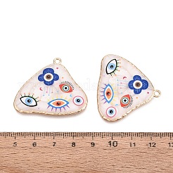 Printed Alloy Enamel Pendants&nbsp;ENAM-N071-05G