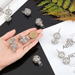 Brass Hollow Cage Pendants&nbsp;KK-AR0001-99P