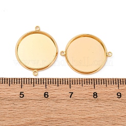 Brass Connector Cabochon Settings&nbsp;KK-F898-21E-G