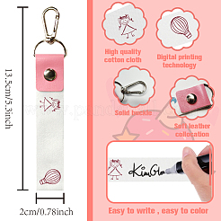 PU Leather & Cotton Name Marker Keychain&nbsp;AJEW-WH0514-034