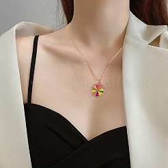 5Pcs Eco-Friendly Brass Micro Pave Cubic Zirconia with Enamel Pendants&nbsp;KK-SZ0005-71