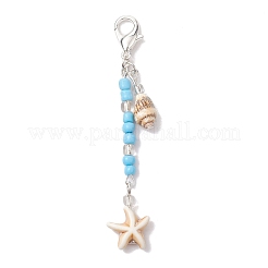 4Pcs Shell Pendant Decorations&nbsp;HJEW-MZ00049
