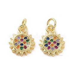 Brass Micro Pave Cubic Zirconia Charms&nbsp;KK-E068-VF173