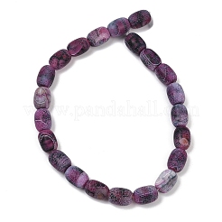 天然石風化瑪瑙ビーズ連売り  染め＆加熱  バレル  パープル  17~18x12.5~13mm  穴：1.2~1.4mm  約22個/連  15.08''（38.3センチメートル）&nbsp;G-NH0047-B08-02