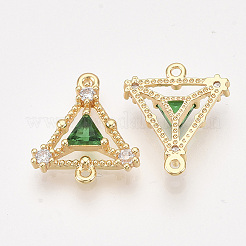 Brass Cubic Zirconia Links&nbsp;KK-T038-552B-NF