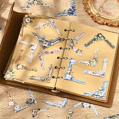 5Bags 5 Colors PET Flower Decorative Stickers&nbsp;DIY-SP0005-51B