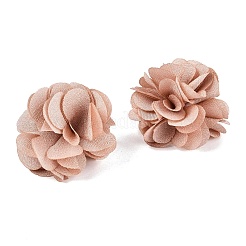 ポリエステル生地の花  女の子の女性のためのDIYのヘッドバンドフラワーアクセサリーウェディングヘアアクセサリー  バリーウッド  32~38mm&nbsp;FIND-ZX004-11-10