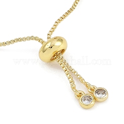 Virgin Mary Theme Brass Micro Pave Cubic Zirconia Slider Bracelets for Women&nbsp;BJEW-U013-02G-03