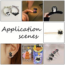 20Pcs 10 Styles Halloween Opaque Resin Cabochons&nbsp;CRES-YW0002-58