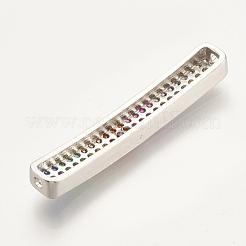 Brass Micro Pave Cubic Zirconia Beads&nbsp;ZIRC-S061-47P