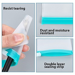 EVAプラスチックジップロックバッグ40個  ポータブル旅行用収納セルフシールバッグ  正方形  ミディアムターコイズ  7.8x7.8x0.65cm&nbsp;ABAG-SP0001-18A-03
