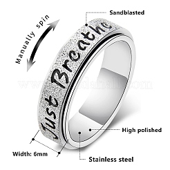 304 Stainless Steel Rotatable Finger Rings&nbsp;WG2DCA1-02