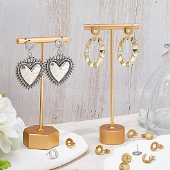 40Pcs 2 Colors Donut Shape 304 Stainless Steel Stud Earring Findings&nbsp;DIY-SC0023-56