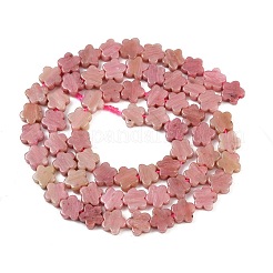 天然石ロードナイトビーズ連売り  スモモの花  6~6.5x6x2.5mm  穴：0.8mm  約60~63個/連  14.37~14.84''（36.5~37.7センチメートル）&nbsp;G-B138-C11-01