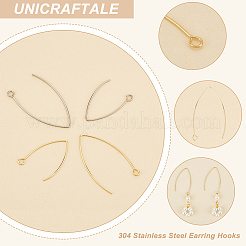 304 Stainless Steel Earring Hooks&nbsp;STAS-UN0015-52