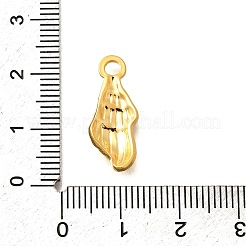 304ステンレスペンダント  巻貝チャーム  イオンプレーティング（ip）  18KGP本金メッキ  21.5x9x3.5mm  穴：2.5mm&nbsp;STAS-P381-05G