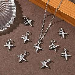 SHEGRACE Brass Pave Clear Cubic Zirconia Pendants&nbsp;XGRQ4G195-687P