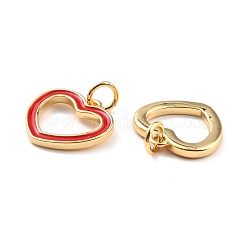 Real 18K Gold Plated Brass Enamel Charms&nbsp;KK-Z020-01