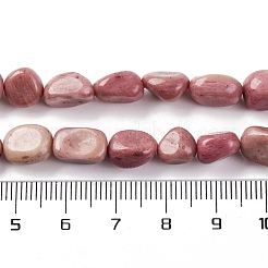 天然石ロードナイトビーズ連売り  ナゲット  タンブルストーン  7~12x6~8x5~7mm  穴：1mm  約43~44個/連  15.47~15.63''（39.3~39.7センチメートル）&nbsp;G-G146-A06-01