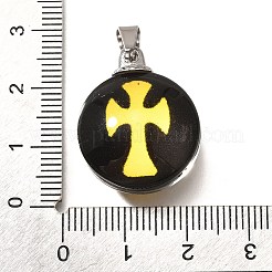 フラットラウンド201ステンレススチールアクリルパーツ  クロス  24.5x19.5x12mm  穴：5.5x4mm&nbsp;STAS-U036-01P-08