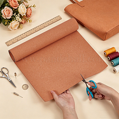 バッグや財布用の混合レザー手工芸ライナーロール  長方形  砂茶色  1500x350x0.6mm&nbsp;AJEW-WH0643-143B