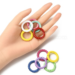 10Pcs Spray Painted Alloy Spring Gate Rings&nbsp;FIND-YW0001-56