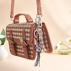 4Pcs  Macrame Fringe Braided Keychain&nbsp;AJEW-SW00014-05