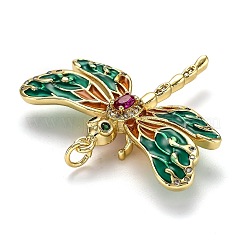 Autumn Theme Brass Micro Pave Cubic Zirconia Pendants&nbsp;ZIRC-L100-003G