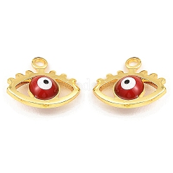 Brass Enamel Charms&nbsp;KK-K337-03G