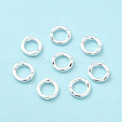 長持ちメッキ合金ビーズ  カドミウムフリー＆ニッケルフリー＆鉛フリー  ラウンド  銀  13x3.5mm  穴：1.6mm  内径：8.5mm&nbsp;FIND-C020-14S