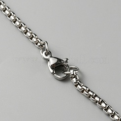 Stainless Steel Box Chain Necklace for Men Women&nbsp;NJEW-TAC0007-13