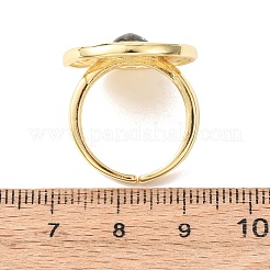 Brass Enamel Cuff Rings for Women&nbsp;RJEW-K264-05G
