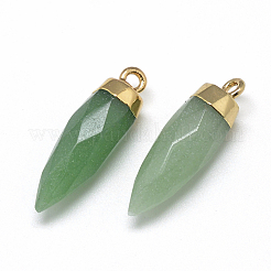 Natural Green Aventurine Pointed Pendants&nbsp;G-Q495-10G