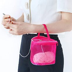 オーガンジー製の保存袋  ナイロンジッパー付き  合金の穴  コラム  ミックスカラー  完成品：20x13cm  穴：10mm  2色  1pc /カラー  2個/セット&nbsp;OP-NB0001-06A