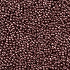 TOHOラウンドシードビーズ  日本製シードビーズ  艶消し  （564f）マットな亜鉛メッキカベルネ  11/0  2.2mm  穴：0.8mm  約5555個/50g&nbsp;SEED-XTR11-0564F
