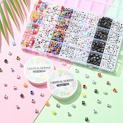 1120Pcs 7 Styles Opaque Acrylic Beads&nbsp;MACR-YW0002-79